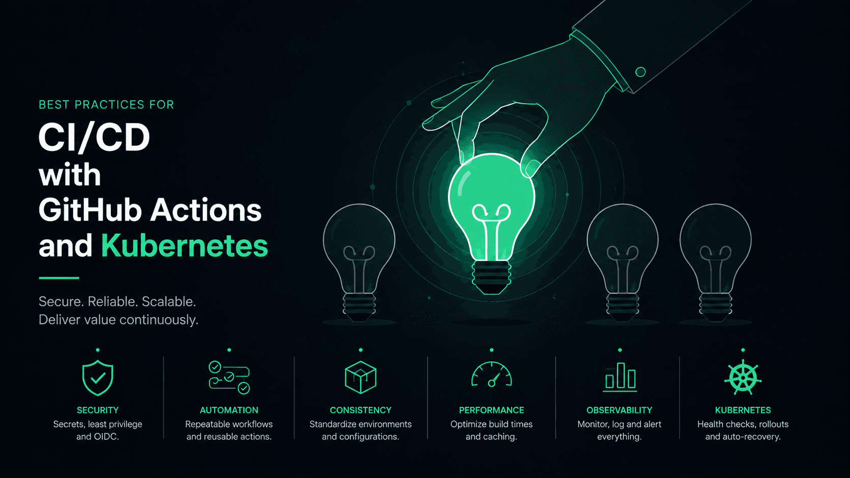 Knowledge management illustration for CI/CD best practices