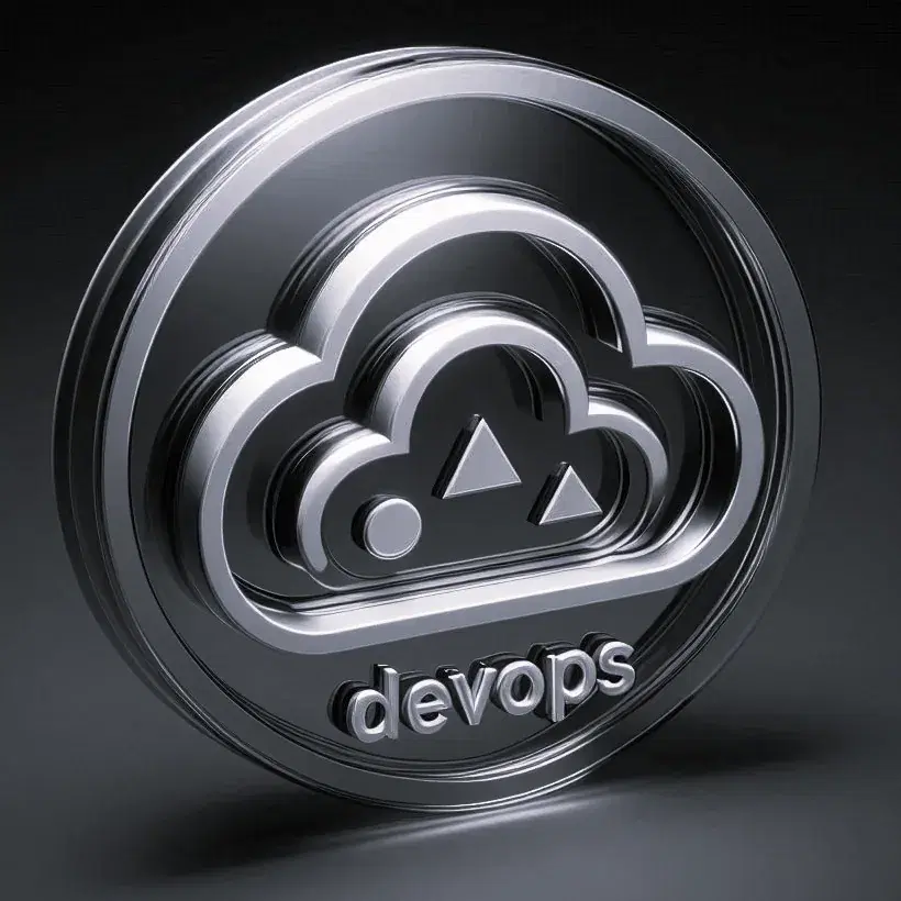 3D DevOps logo on a dark background