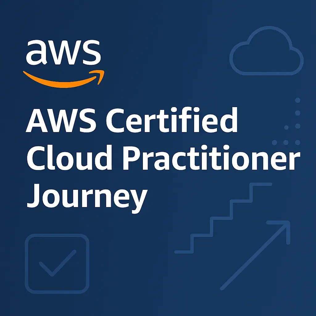 AWS Certified Cloud Practitioner certification journey illustration